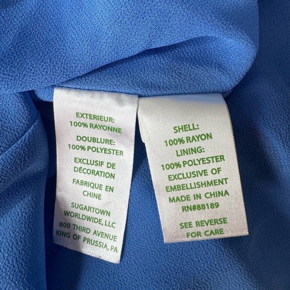 Lilly Pulitzer Owen Beaded Scallop V-Neck Swing Party Dress - Beckon Blue -Small - Picture 11 of 12